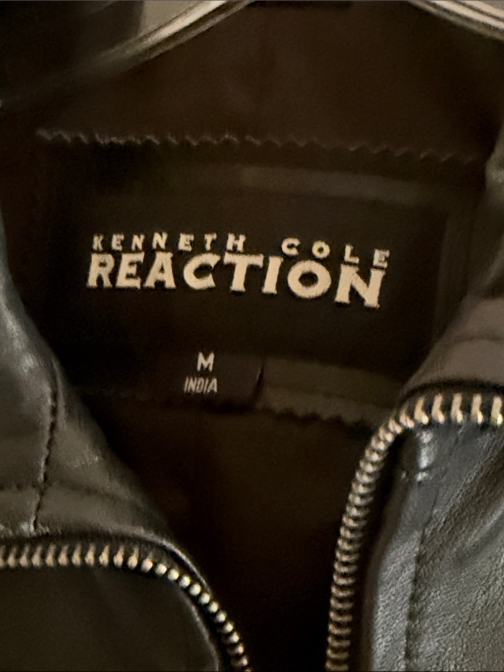 Kenneth Cole Vintage Reaction Black Leather Belted Women’s Jacket Size Medium - Picture 3 of 9